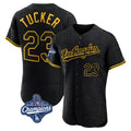 Ndoa LA.Dodgers #23 Kyle Tucker Player Black World Series Meet Snake Skin City Limited Elite Home Stitched Jerseys