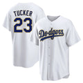 Ndoa LA.Dodgers #23 Kyle Tucker Player Gold White 2026 Collection Stadium Game Stitched Jerseys