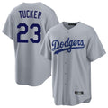 Ndoa LA.Dodgers #23 Kyle Tucker Player Gray Game Stitched Jerseys