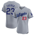 Ndoa LA.Dodgers #23 Kyle Tucker Player Gray Limited Elite Home Stitched Jerseys
