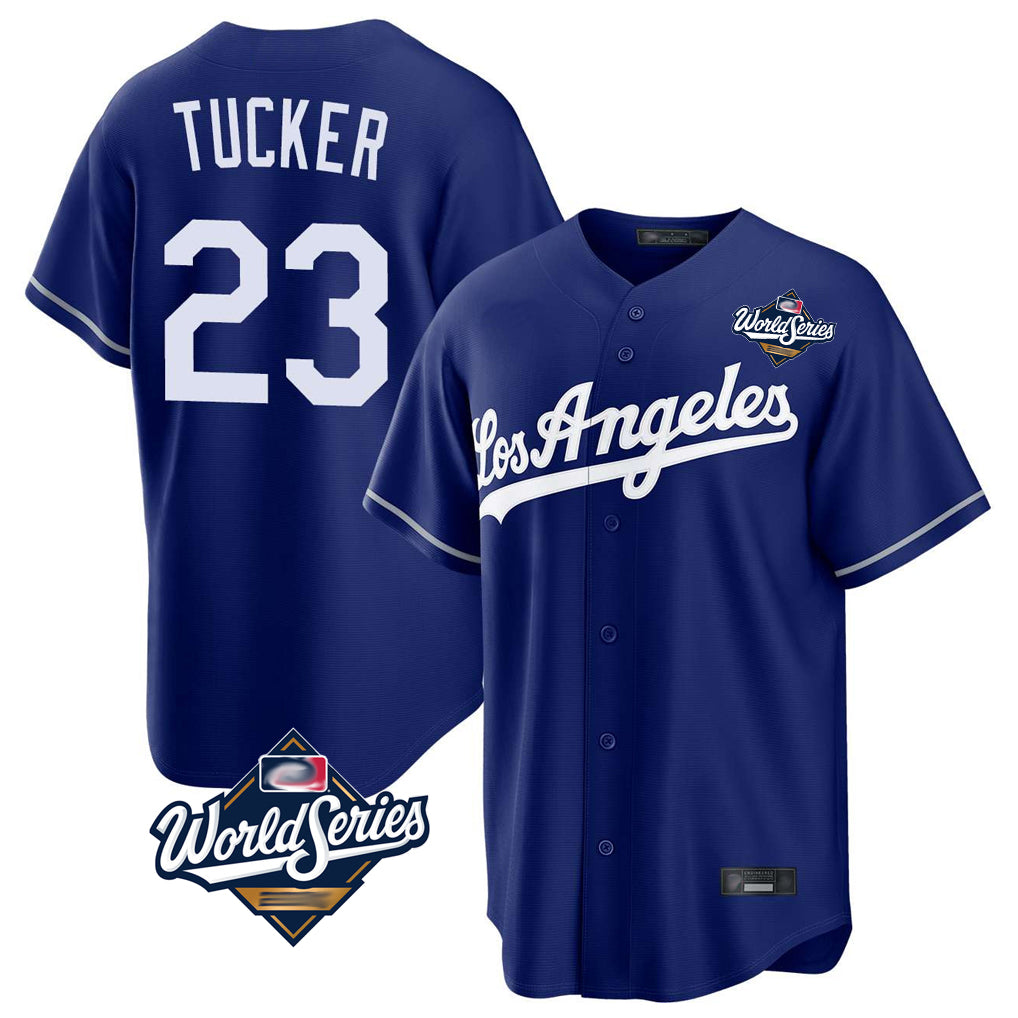 Ndoa LA.Dodgers #23 Kyle Tucker Player Royal World Series Game Stitched Jerseys
