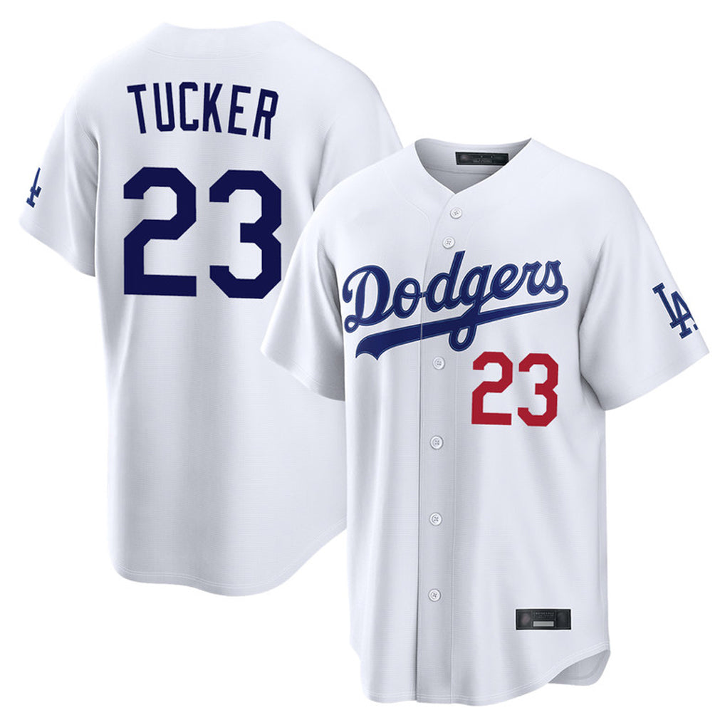 Ndoa LA.Dodgers #23 Kyle Tucker Player White Home Game Stitched Jerseys