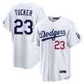 Ndoa LA.Dodgers #23 Kyle Tucker Player White Home Game Stitched Jerseys