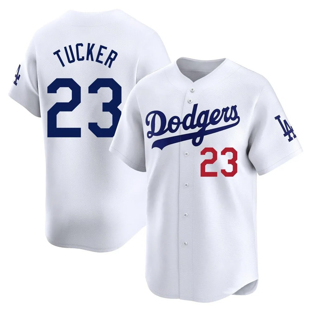 Ndoa LA.Dodgers #23 Kyle Tucker Player White Limited Home Stitched Jerseys