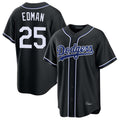 Ndoa LA.Dodgers #25 Tommy Edman Player Black Carbon Limited Home Stitched Jerseys