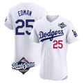 Ndoa LA.Dodgers #25 Tommy Edman Player Gold White World Series Limited Elite Home Stitched Jerseys