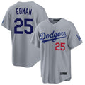 Ndoa LA.Dodgers #25 Tommy Edman Player Gray Game Home Stitched Jerseys