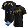 Ndoa LA.Dodgers #5 Freddie Freeman Player Black World Series Meet Snake Skin City Limited Elite Home Stitched Jerseys