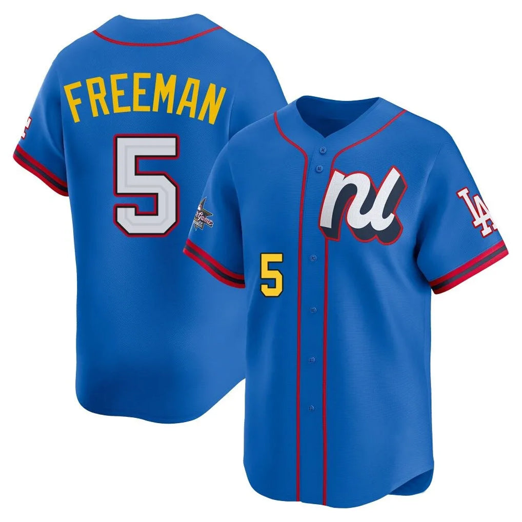 Ndoa LA.Dodgers #5 Freddie Freeman Player Blue All-Star Limited Home Stitched Jerseys