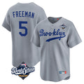 Ndoa LA.Dodgers #5 Freddie Freeman Player Gray World Series Game Limited Home Stitched Jerseys