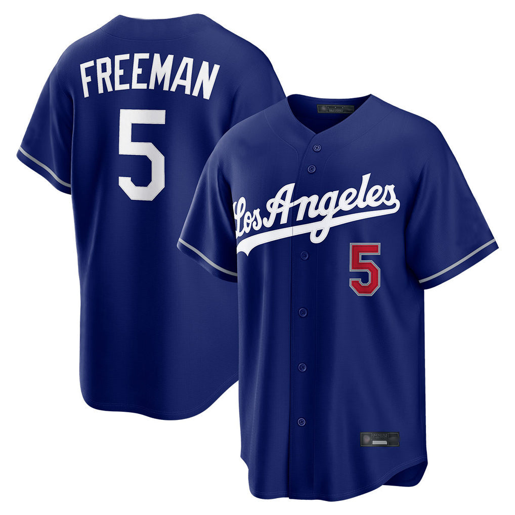Ndoa LA.Dodgers #5 Freddie Freeman Player Royal Game Home Stitched Jerseys