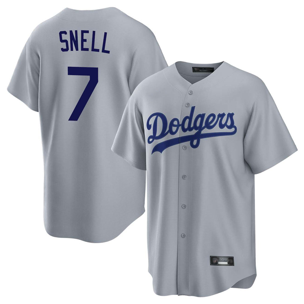 Ndoa LA.Dodgers #7 Blake Snell Player Gray Game Stitched Jerseys