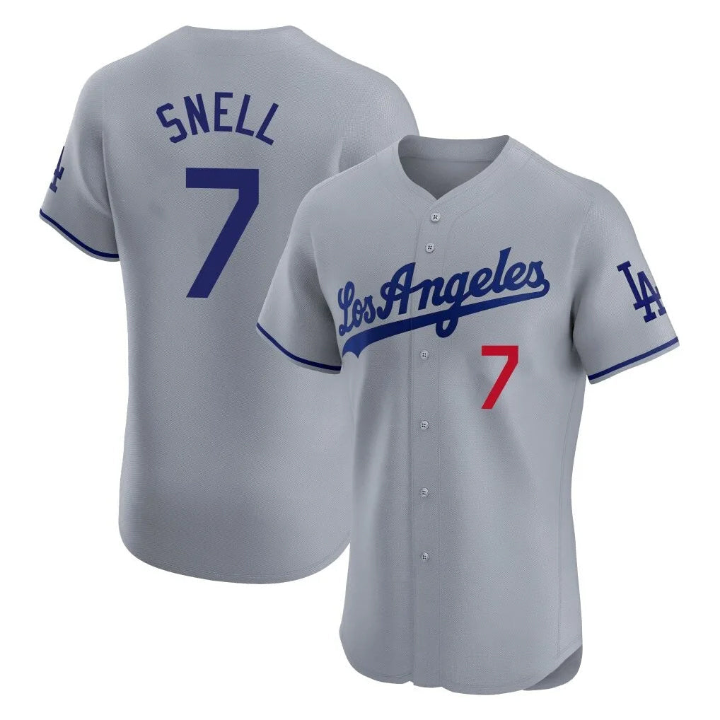 Ndoa LA.Dodgers #7 Blake Snell Player Gray Limited Elite Home Stitched Jerseys