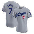 Ndoa LA.Dodgers #7 Blake Snell Player Gray Limited Elite Home Stitched Jerseys