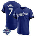 Ndoa LA.Dodgers #7 Blake Snell Player Royal City Connect Elite World Series Meet Home Stitched Jerseys