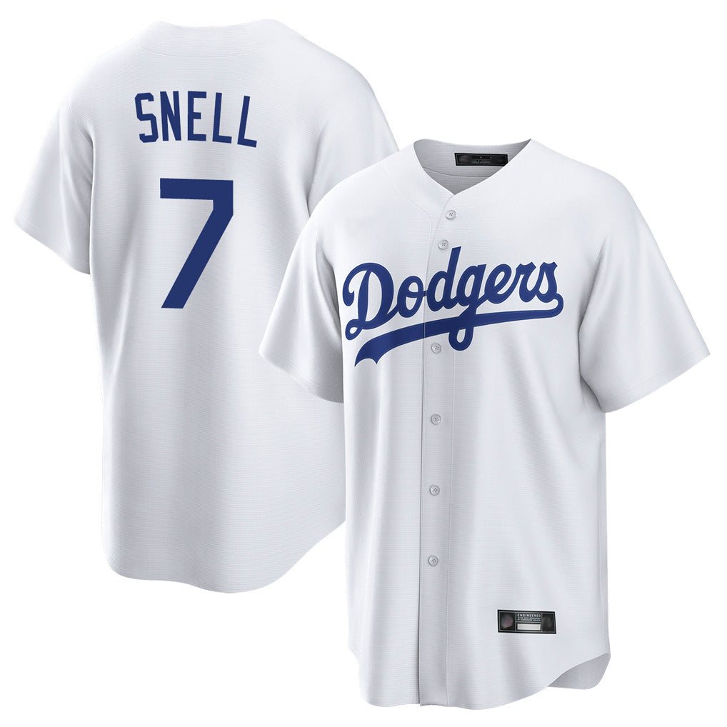 Ndoa LA.Dodgers #7 Blake Snell Player White Game Stitched Jerseys