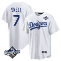 Ndoa LA.Dodgers #7 Blake Snell Player White Game World Series Stitched Jerseys