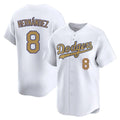 Ndoa LA.Dodgers #8 Enrique Hern?¡ì?¨¦ndez Player Gold Collection Limited Home Stitched Jerseys