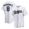 Ndoa LA.Dodgers #8 Enrique Hern?¡ì?¨¦ndez Player Gold White 2026 Collection Stadium Game Stitched Jerseys