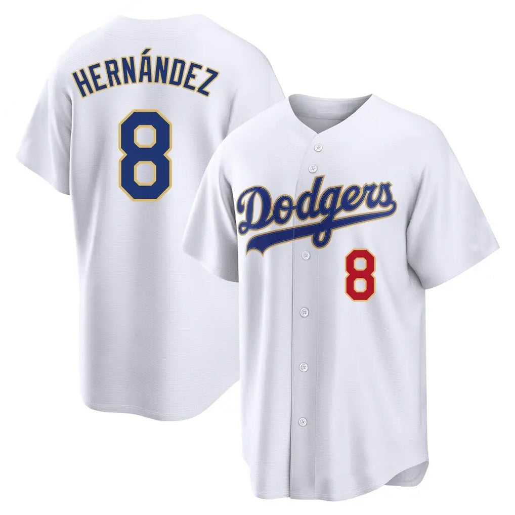 Ndoa LA.Dodgers #8 Enrique Hern?¡ì?¨¦ndez Player Gold White 2026 Collection Stadium Limited Stitched Jerseys