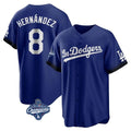 Ndoa LA.Dodgers #8 Enrique Hern?¡ì?¨¦ndez Player Royal World Series Meet City Connect Home Game Stitched Jerseys