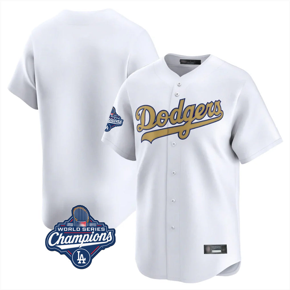 Ndoa LA.Dodgers Blank Player Gold Collection Limited Home World Series Meet Stitched Jerseys