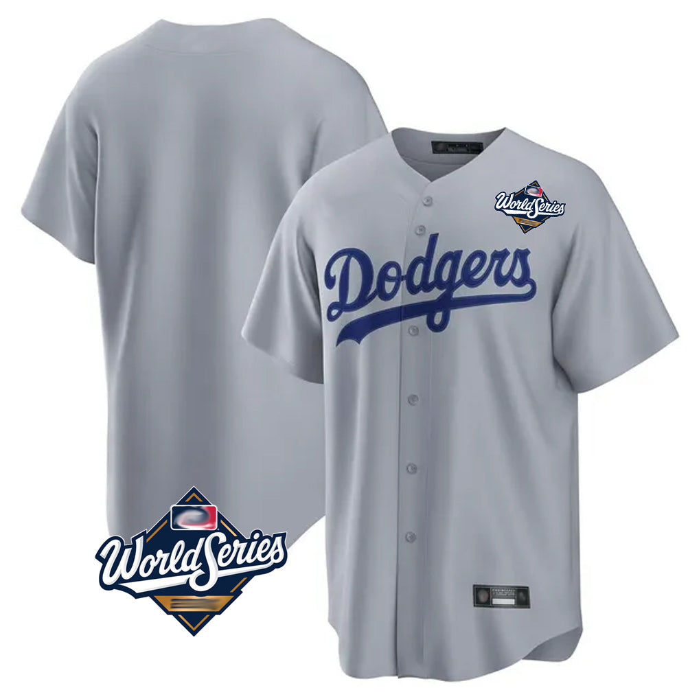 Ndoa LA.Dodgers Blank Player Gray Game Home World Series Stitched Jerseys