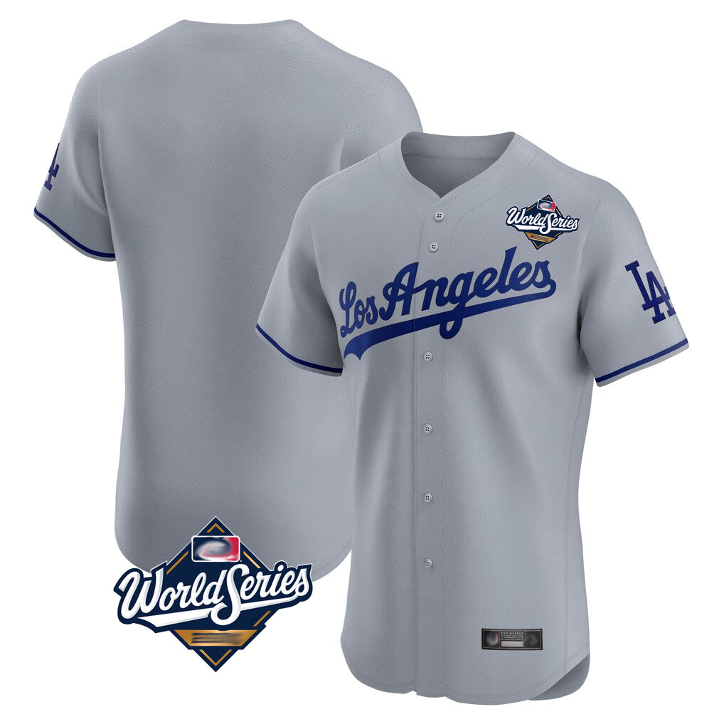 Ndoa LA.Dodgers Blank Player Gray Limited Elite Home World Series Stitched Jerseys