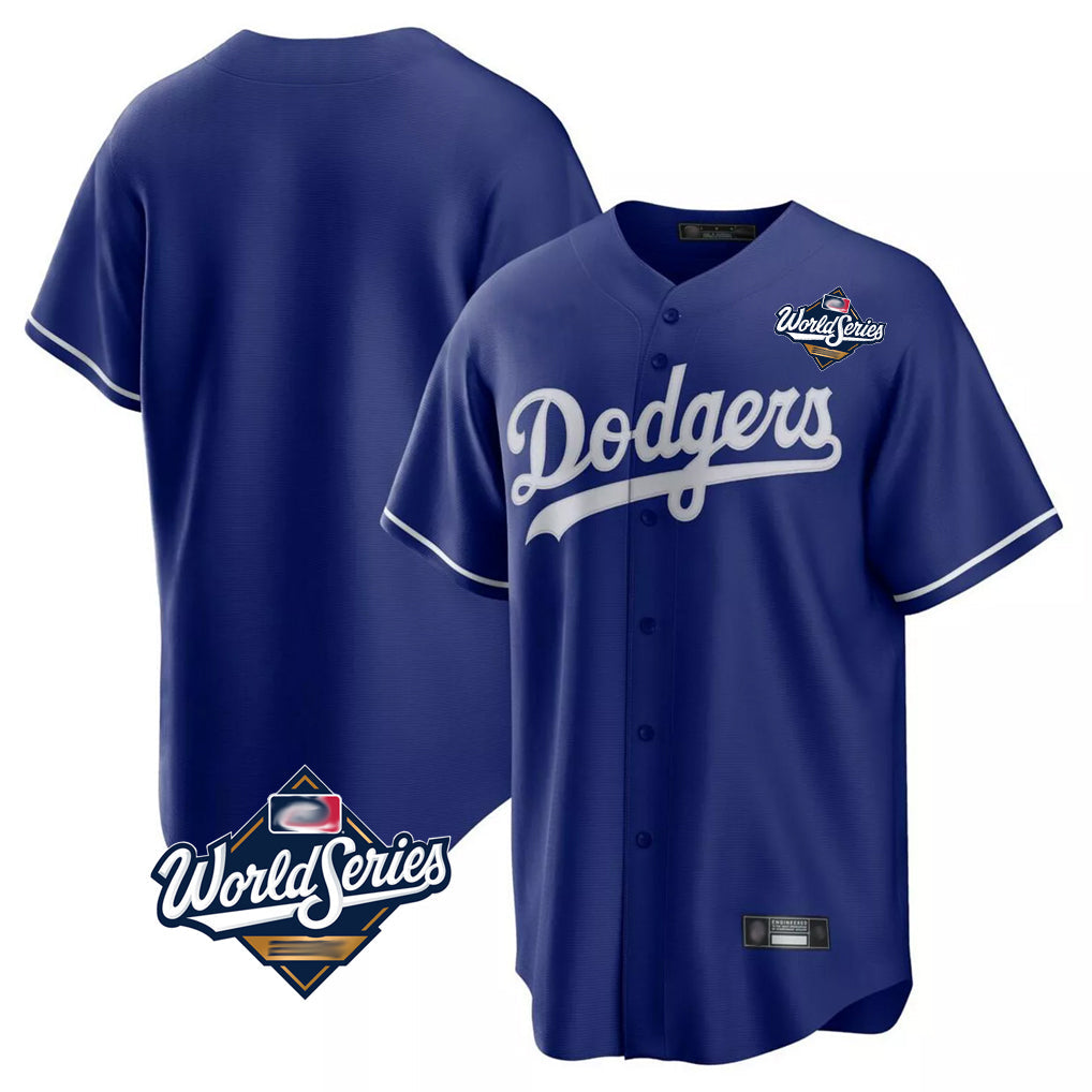 Ndoa LA.Dodgers Blank Player Royal Game Home World Series Stitched Jerseys