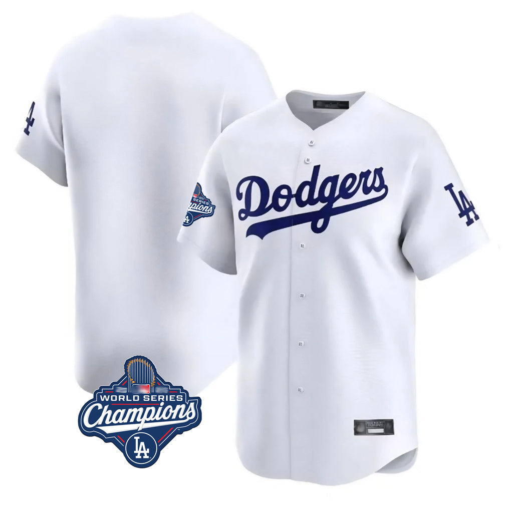 Ndoa LA.Dodgers Blank Player White Limited Home World Series Meet Stitched Jerseys
