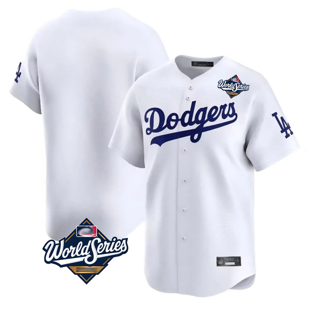 Ndoa LA.Dodgers Blank Player White Limited Home World Series Stitched Jerseys