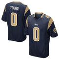 Ndoa LA.Rams #0 Byron Young Player Navy Home Game Stitched Jerseys