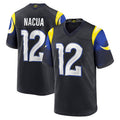 Ndoa LA.Rams #12 Puka Nacua Player Midnight Blue Rivalries Collection Game Stitched Jerseys