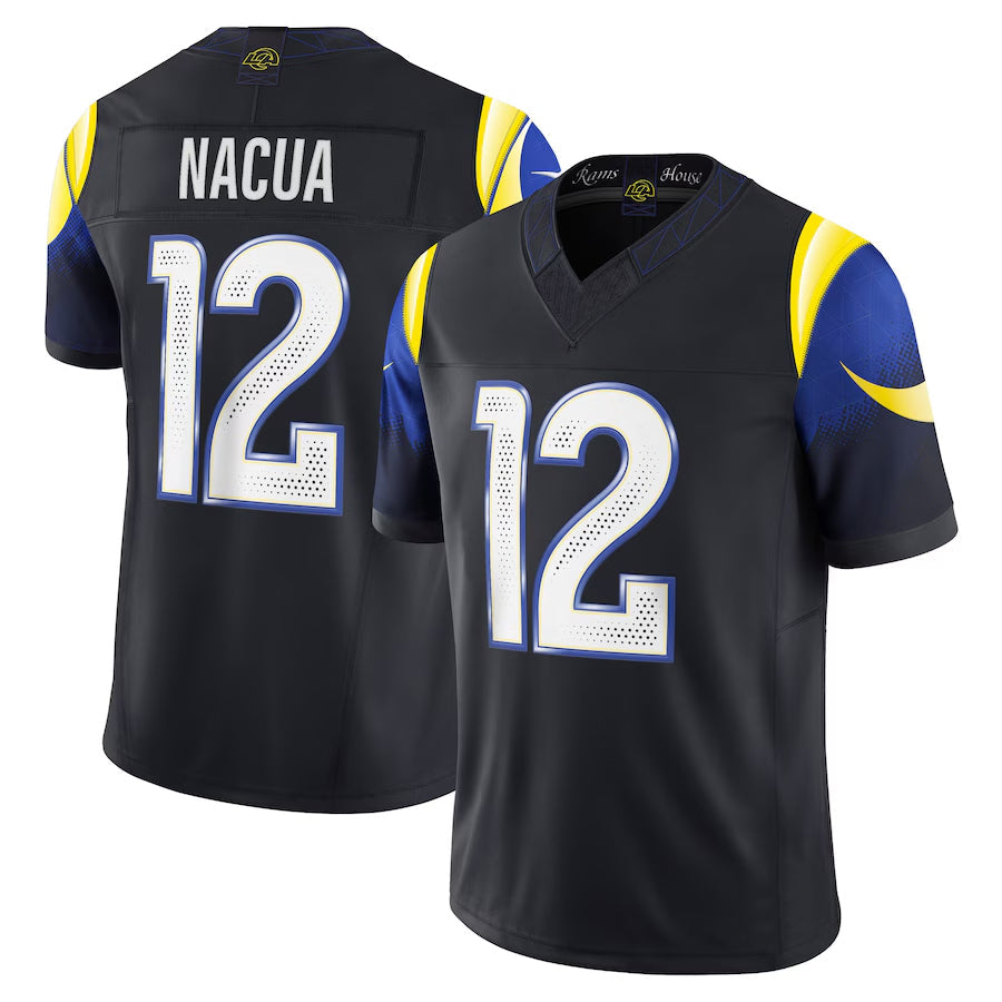 Ndoa LA.Rams #12 Puka Nacua Player Midnight Blue Rivalries Collection Vapor Limited Stitched Jerseys