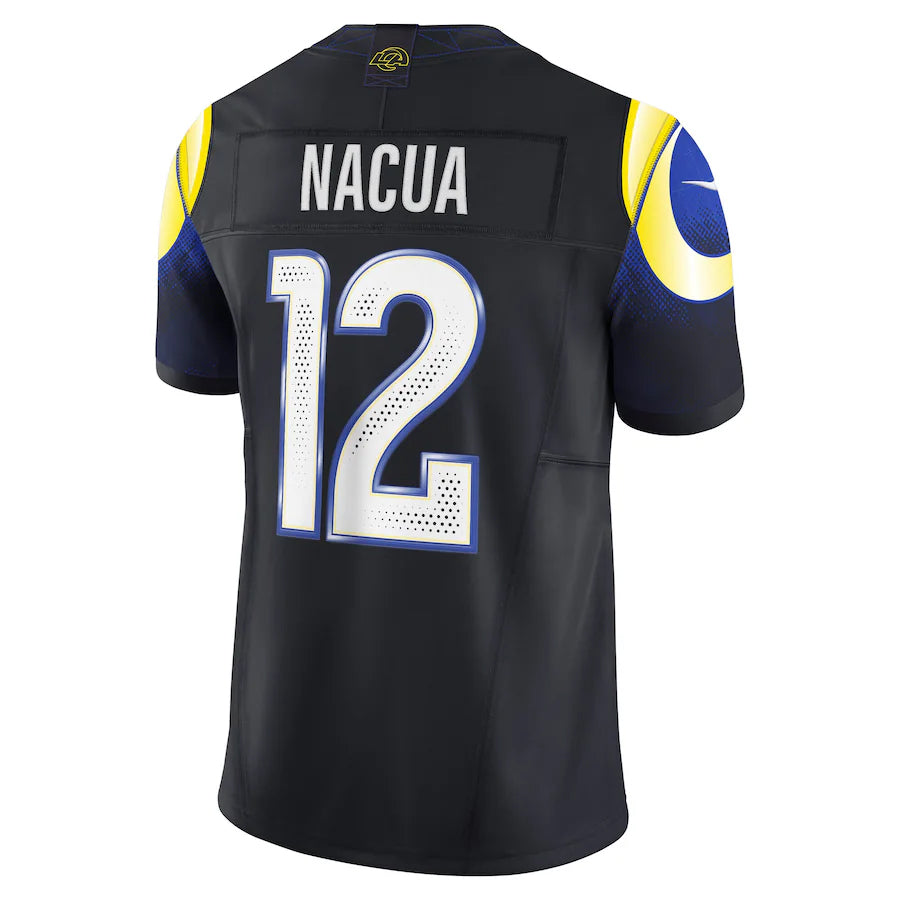 Ndoa LA.Rams #12 Puka Nacua Player Midnight Blue Rivalries Collection Limited Stitched Jerseys