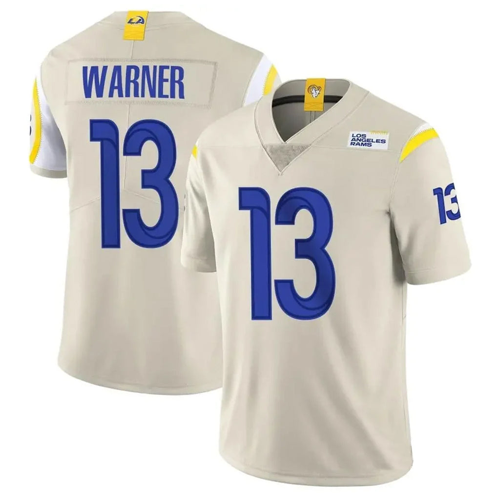 Ndoa LA.Rams #13 Kurt Warner Player Bone Limited Vapor Retired Stitched Jerseys