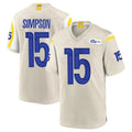 Ndoa LA.Rams #15 Ty Simpson Player Bone Home Game Stitched Jerseys