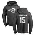 Ndoa LA.Rams #15 Ty Simpson Player Gray Pullover Hoodie Limited Game Stitched Jerseys