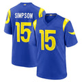 Ndoa LA.Rams #15 Ty Simpson Player Royal Limited Home Game Stitched Jerseys