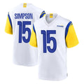 Ndoa LA.Rams #15 Ty Simpson Player White Home Game Stitched Jerseys