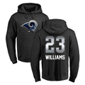 Ndoa LA.Rams #23 Kyren Williams Player Black Pullover Hoodie Limited Game Stitched Jerseys