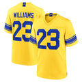 Ndoa LA.Rams #23 Kyren Williams Player Gold Classic Sol Home Game Stitched Jerseys