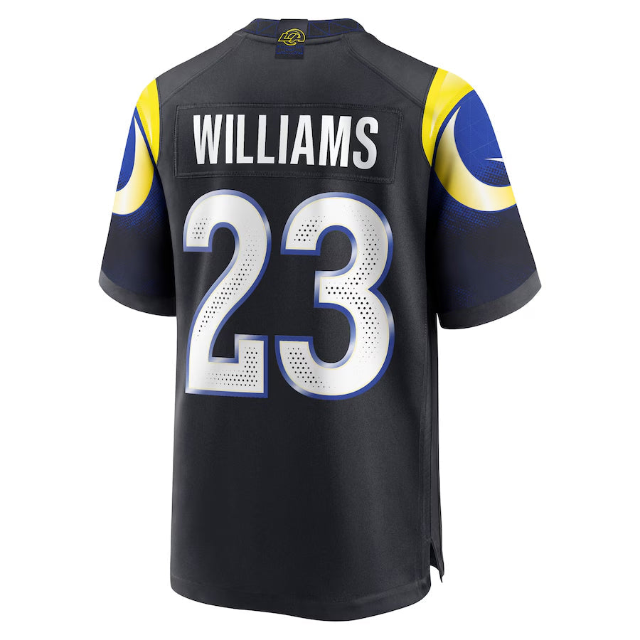 Ndoa LA.Rams #23 Kyren Williams Player Midnight Blue Rivalries Collection Game Stitched Jerseys