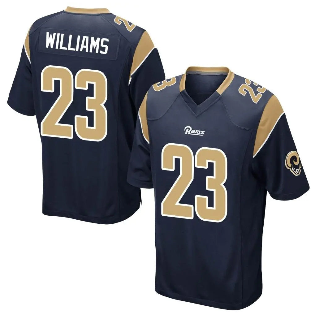 Ndoa LA.Rams #23 Kyren Williams Player Navy Home Game Stitched Jerseys