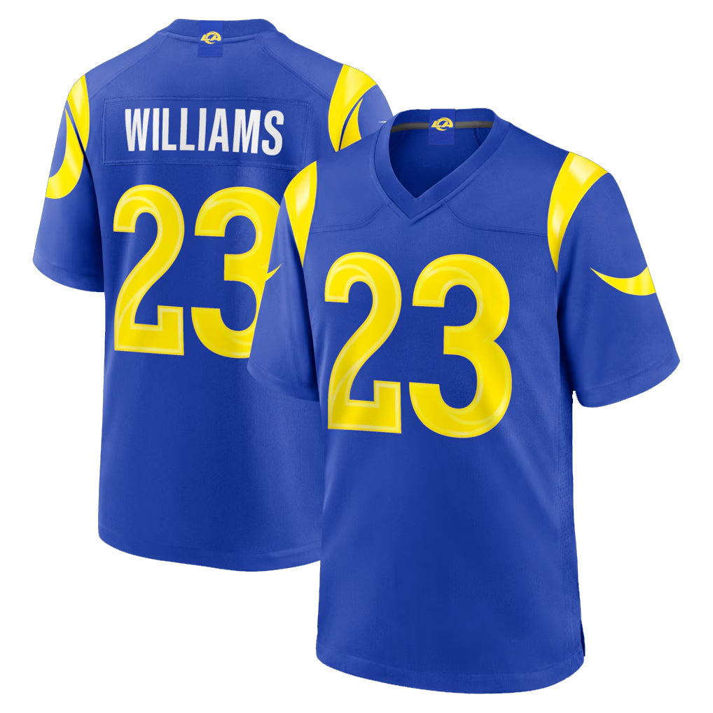 Ndoa LA.Rams #23 Kyren Williams Player Royal Limited Home Game Stitched Jerseys