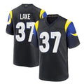 Ndoa LA.Rams #37 Quentin Lake Player Black Midnight Rivalries Collection Home Game Stitched Jerseys