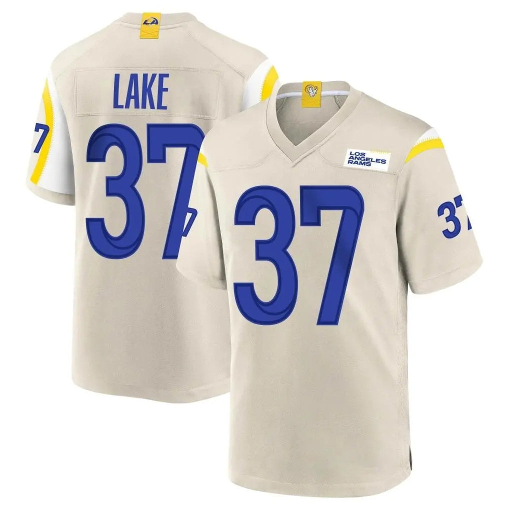 Ndoa LA.Rams #37 Quentin Lake Player Bone Home Game Stitched Jerseys