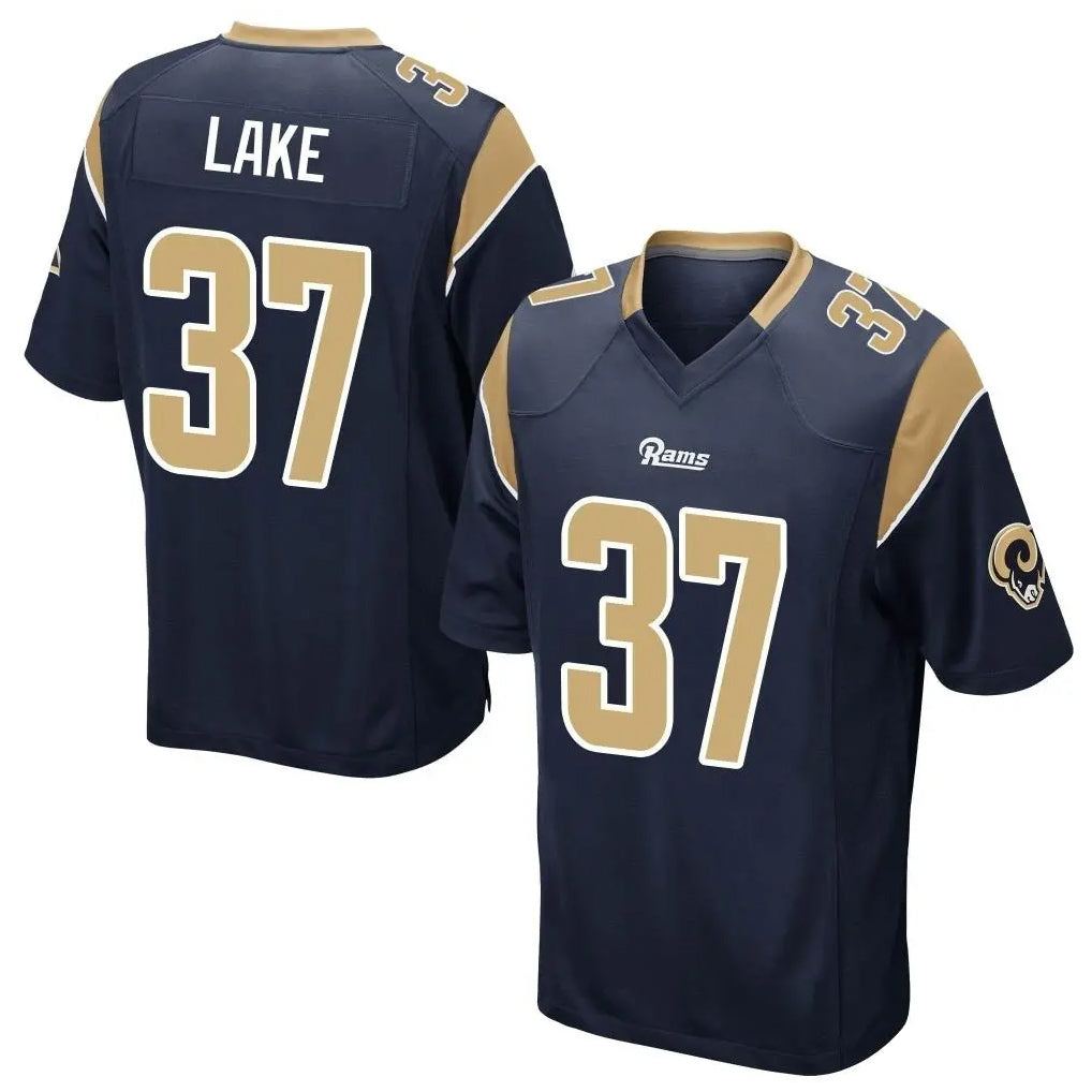 Ndoa LA.Rams #37 Quentin Lake Player Navy Home Game Stitched Jerseys