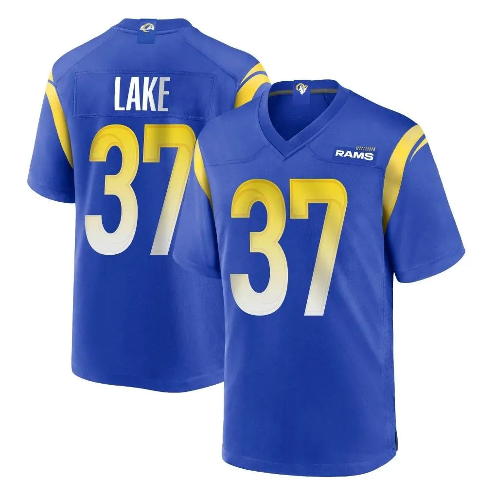 Ndoa LA.Rams #37 Quentin Lake Player Royal Home Game Stitched Jerseys