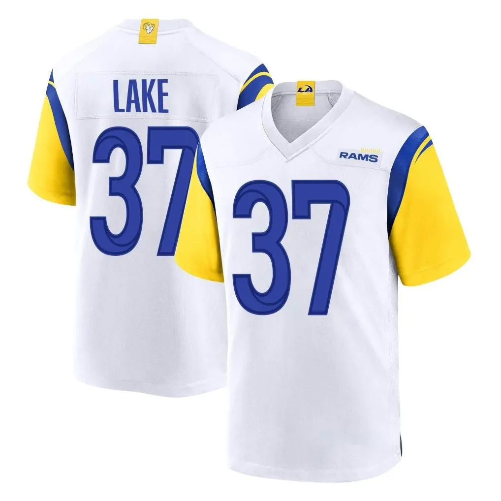 Ndoa LA.Rams #37 Quentin Lake Player White Home Game Stitched Jerseys